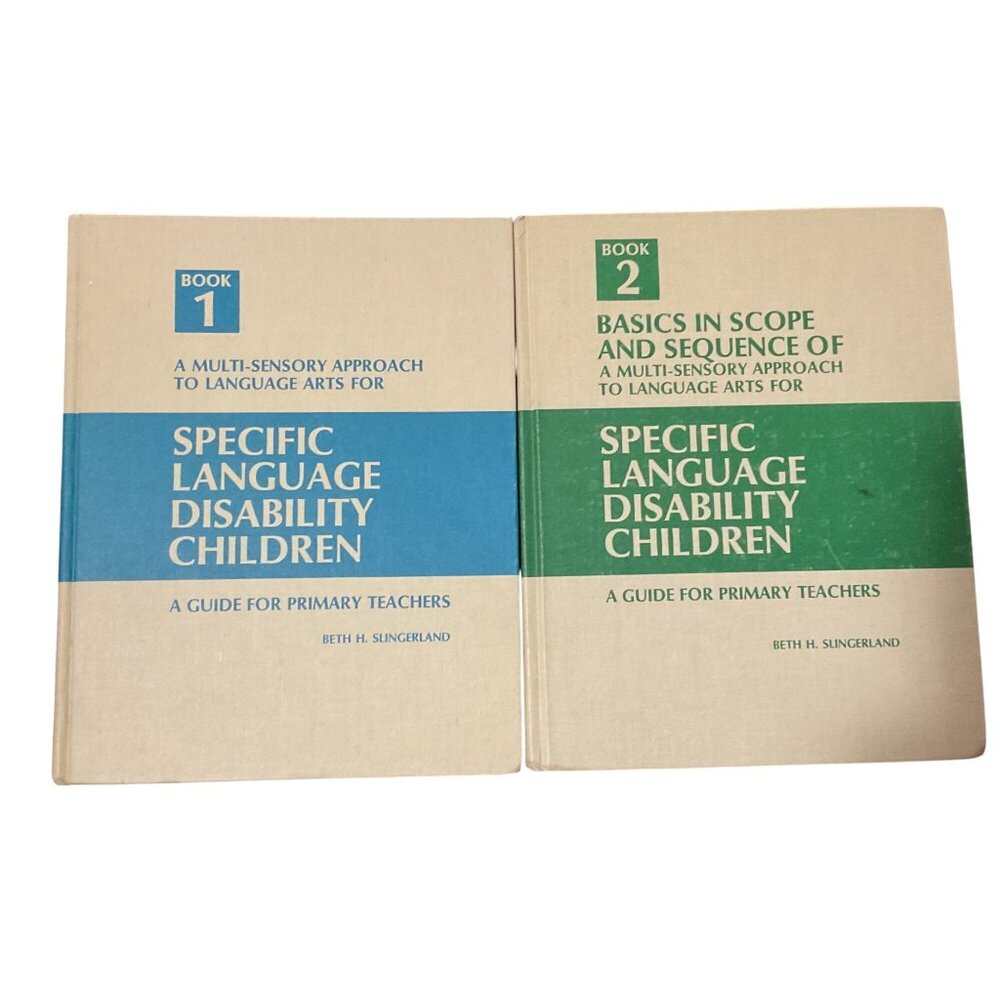 Specific Language Disability Children Book Set 1 & 2 By Beth H. Slingerland